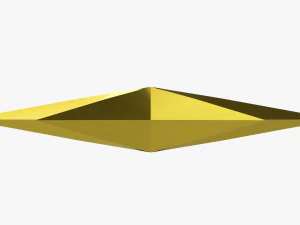 Christmas Gold Star 02 3D Model
