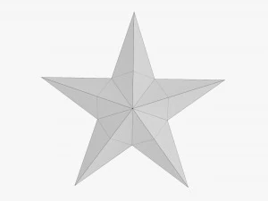 Christmas Gold Star 02 3D Model