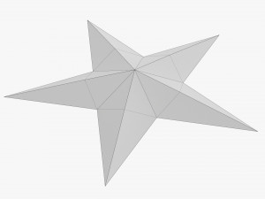 Christmas Gold Star 02 Modello 3D