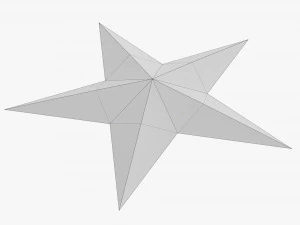 Christmas Gold Star 02 3D Model