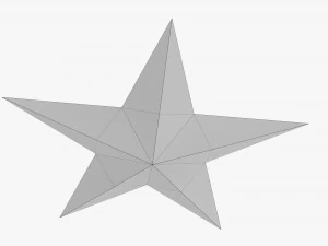 Christmas Gold Star 02 3D Model