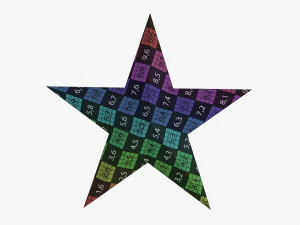 Christmas Gold Star 02 3D Model