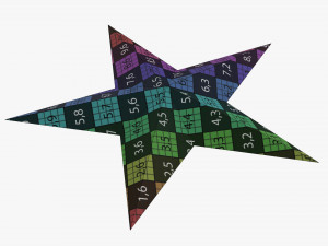 Christmas Gold Star 02 Modello 3D