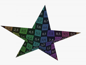 Christmas Gold Star 02 Modello 3D