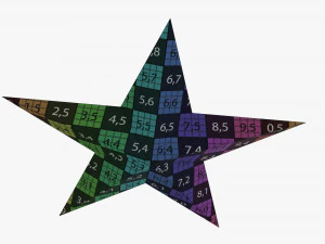 Christmas Gold Star 02 3D Model