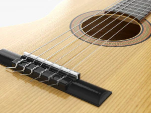 Classic Acoustic Guitar 01 3D Model