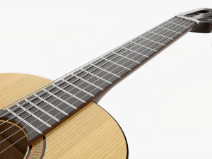 Classic Acoustic Guitar 01 3D Model