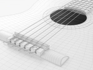 Classic Acoustic Guitar 01 3D Model