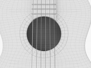 Classic Acoustic Guitar 01 3D Model