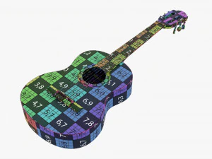 Classic Acoustic Guitar 01 3D Model