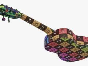 Classic Acoustic Guitar 01 3D Model