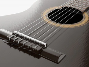 Classic Acoustic Guitar 03 3D Model