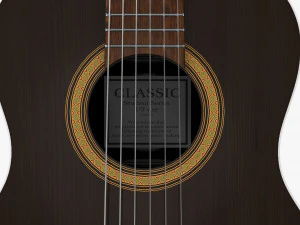 Classic Acoustic Guitar 03 3D Model