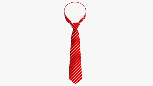 Classic Necktie 01 Red 3D Модель .c4d .max .obj .3ds .fbx .stl .blend 