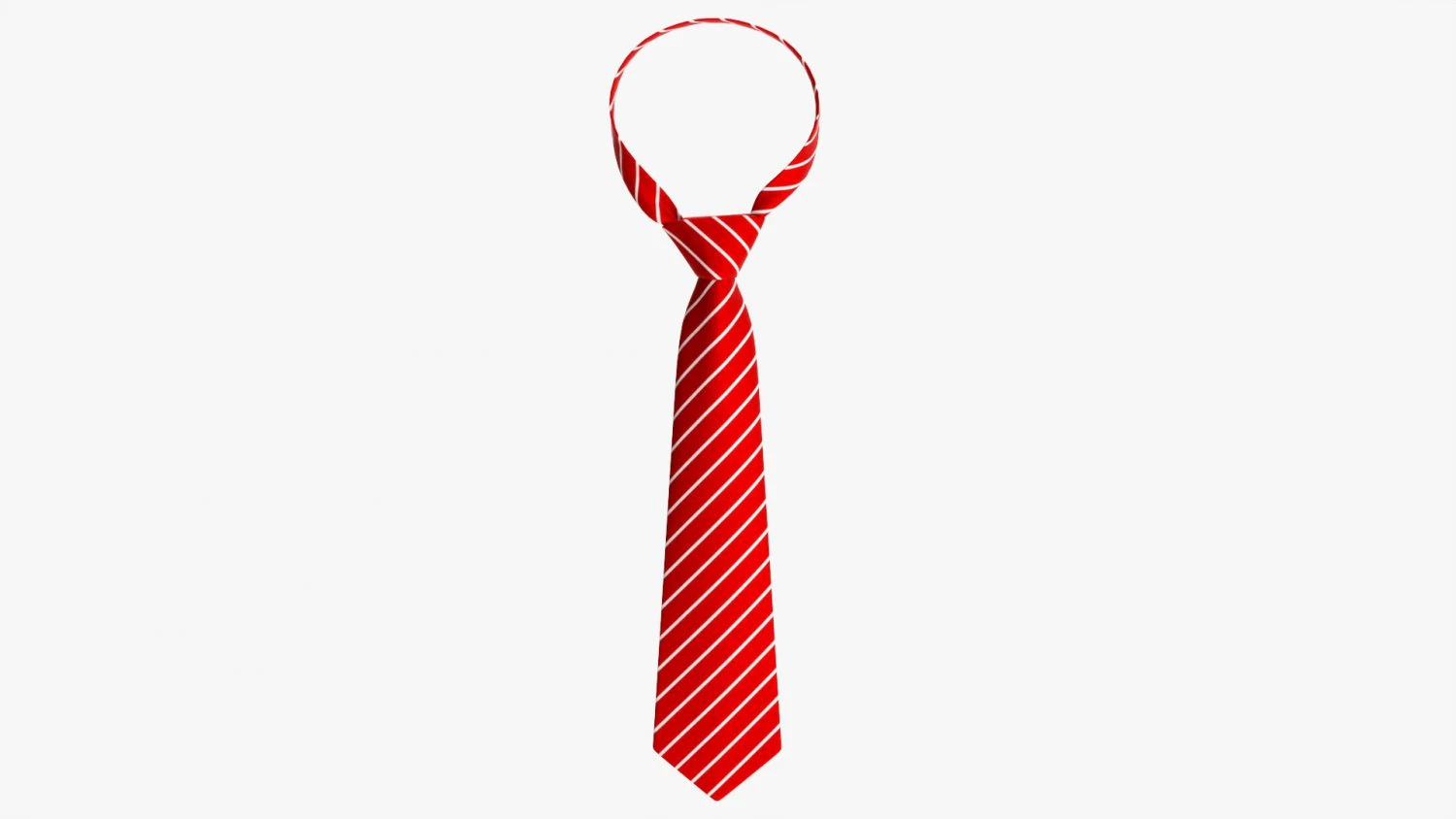 Classic Necktie 01 Red 3D Model .c4d .max .obj .3ds .fbx .stl .blend 
