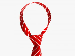 Classic Necktie 01 Red 3D Model