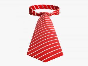 Classic Necktie 01 Red 3D Model