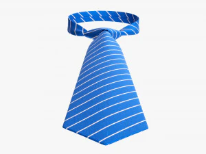 Classic Necktie 02 Blue 3D Model