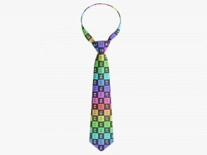 Classic Necktie 02 Blue 3D 모델