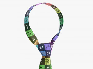 Classic Necktie 02 Blue 3D Model