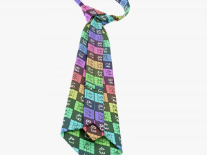 Classic Necktie 02 Blue 3D Model