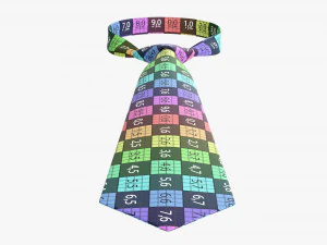 Classic Necktie 02 Blue 3D Model