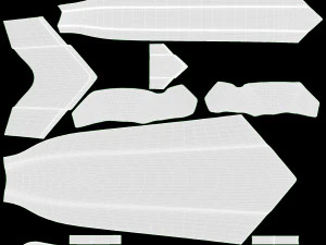 Classic Necktie 02 Blue 3D Model