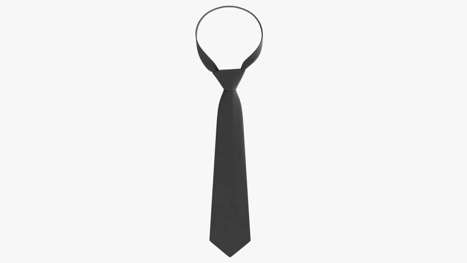 Classic Necktie 03 Black 3D Model .c4d .max .obj .3ds .fbx .stl .blend 