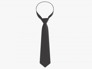 Classic Necktie 03 Black Model 3D