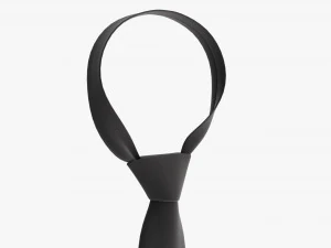 Classic Necktie 03 Black 3D Model