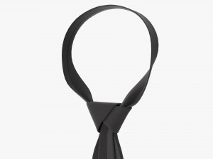 Classic Necktie 03 Black 3D Model