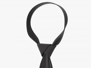 Classic Necktie 03 Black 3D Model