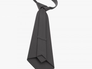 Classic Necktie 03 Black 3D Model