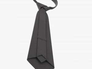 Classic Necktie 03 Black 3D Model