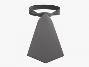 Classic Necktie 03 Black 3D Model