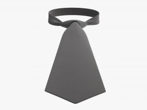 Classic Necktie 03 Black 3D Model