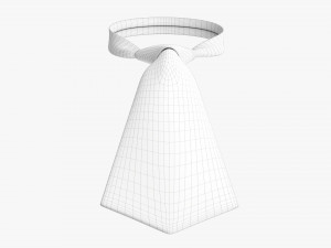 Classic Necktie 03 Black 3D Model