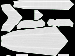 Classic Necktie 03 Black 3D Model