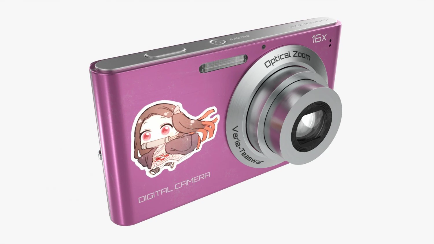 Compact Digital Camera 02 3D Model .c4d .max .obj .3ds .fbx .stl .blend 