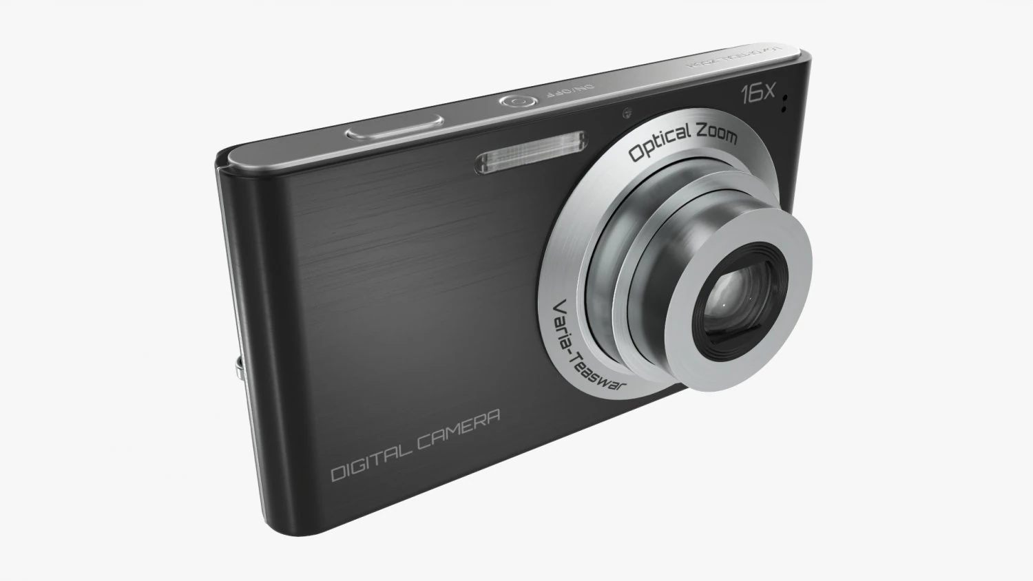 Compact Digital Camera 03 3D Model .c4d .max .obj .3ds .fbx .stl .blend 