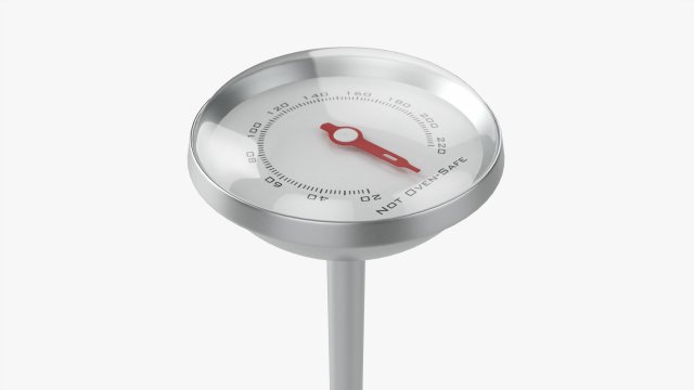 Cooking Instant Read Thermometer Model 3D .c4d .max .obj .3ds .fbx .stl .blend