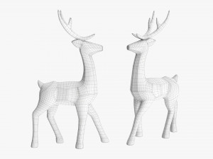 Decorative Black Reindeer 3D Model