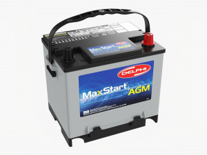 Delphi Maxstart Agm Car Battery 3D Model
