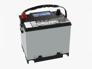 Delphi Maxstart Agm Car Battery 3D Model