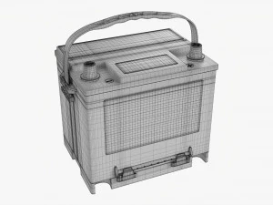 Delphi Maxstart Agm Car Battery 3D Model