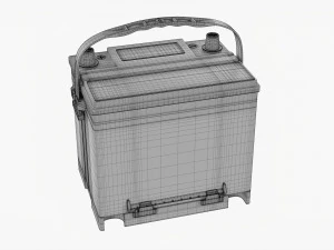 Delphi Maxstart Agm Car Battery 3D Model