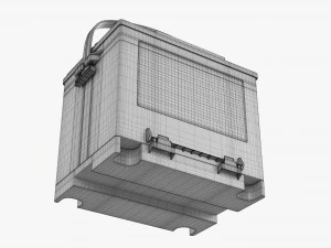 Delphi Maxstart Agm Car Battery 3D Model
