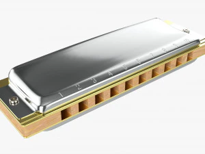 다이아토닉 하모니카 3D 모델