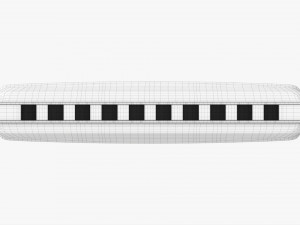 Diatonic Harmonica 3D 모델