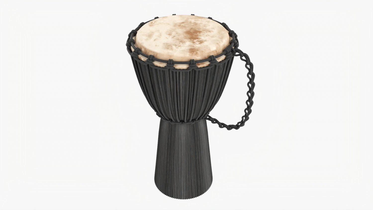 Djembe Percussion Instrument 3D Model .c4d .max .obj .3ds .fbx .stl .blend